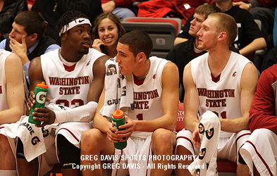 DeAngelo Casto, Klay Thompson, Abe Lodwick - Washington State Basketball